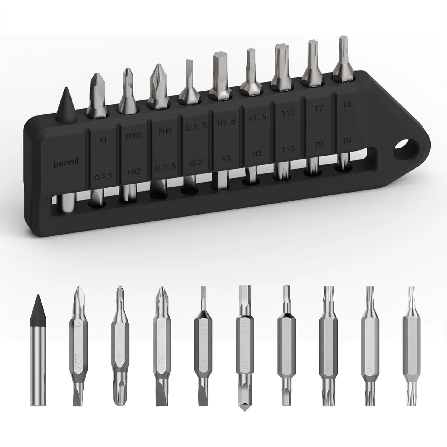 

Набор шестигранных бит для отверток 4 мм, 9 шт., прочные двусторонние биты из инструментальной стали S2 с держателем для бит для серий Opry, D1, U1 Pro