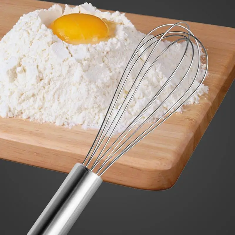 Stainless Steel Whisk Set 6 Wire Whisks 8/10/12 Inch Kitchen Balloon Whisks With Stainless Grip baking supplies