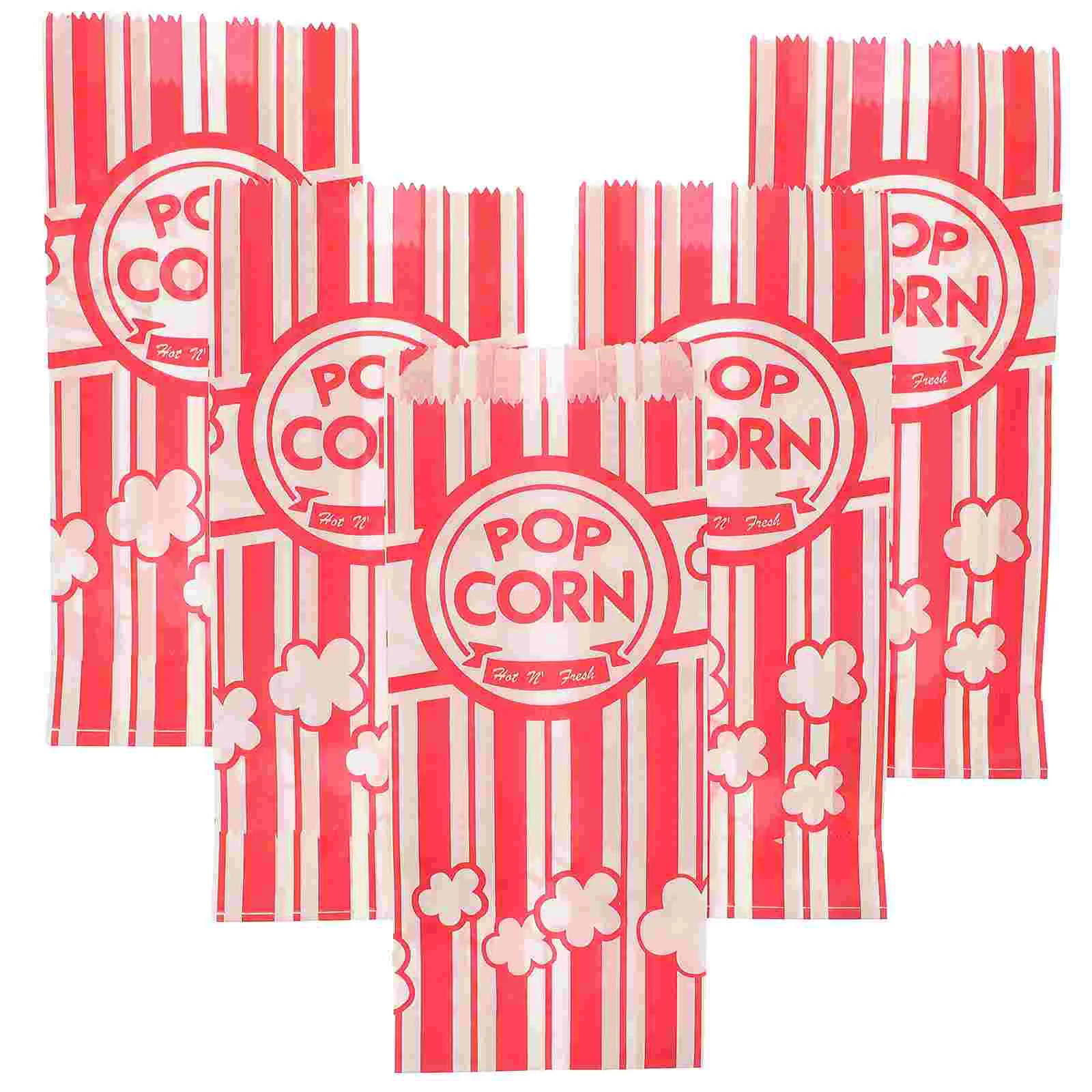 

50 Pcs Paper Popcorn Boxes Bag Bags Individual Servings Automatic Bulk Halloween Air Popper Maker