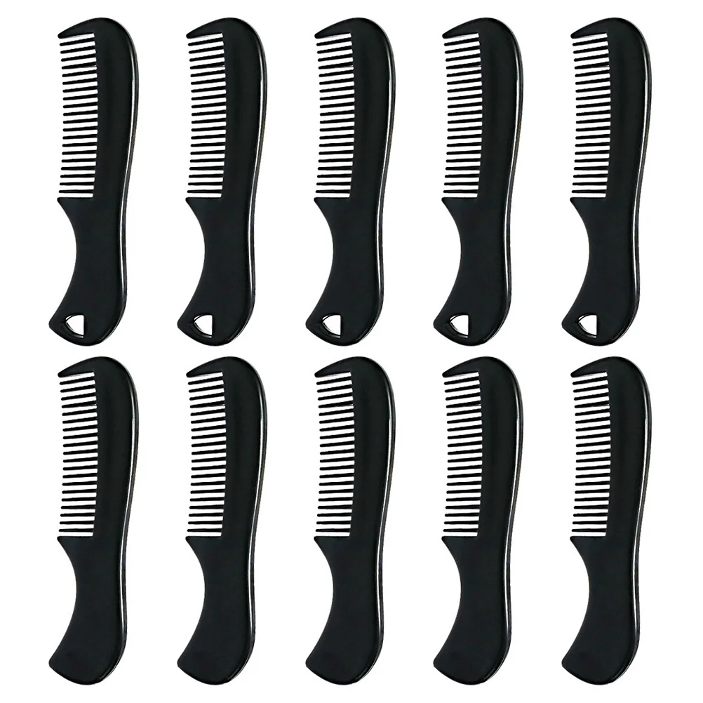 

10 Pcs Pocket Comb Mini Beard Sized for Beards Mustache Grooming Tool Wooden Mens Combs Hair Black Travel