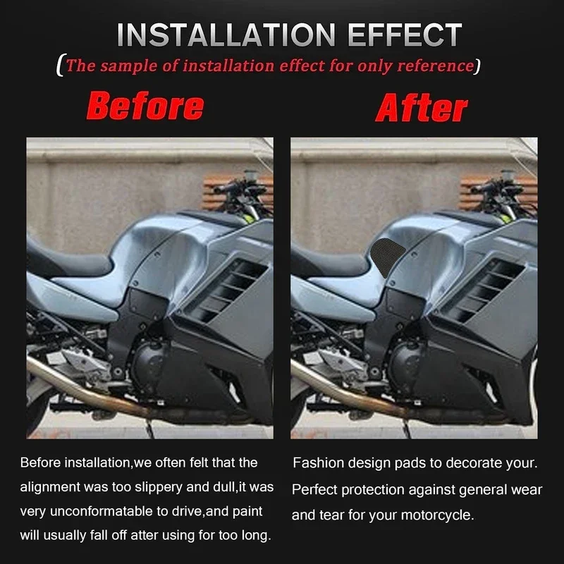 Motorcycle Anti Slip Fuel Oil Tank Pad Side Knee Grip Decal Protector Sticker Pads For Kawasaki GTR1400 GTR 1400 2007-2015 2014 4