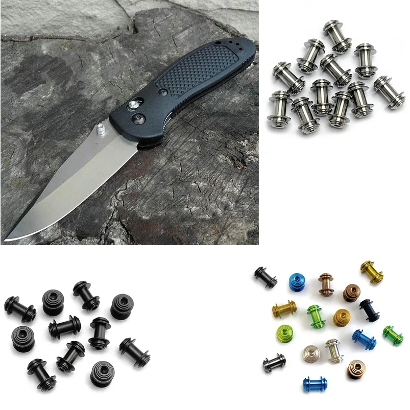 Tornillos de bloqueo de eje de titanio, 6 colores, remache de eje de soporte para Benchmade 535 Bugout 533 Mini Bugout Taggedout15535 cuchillos remaches