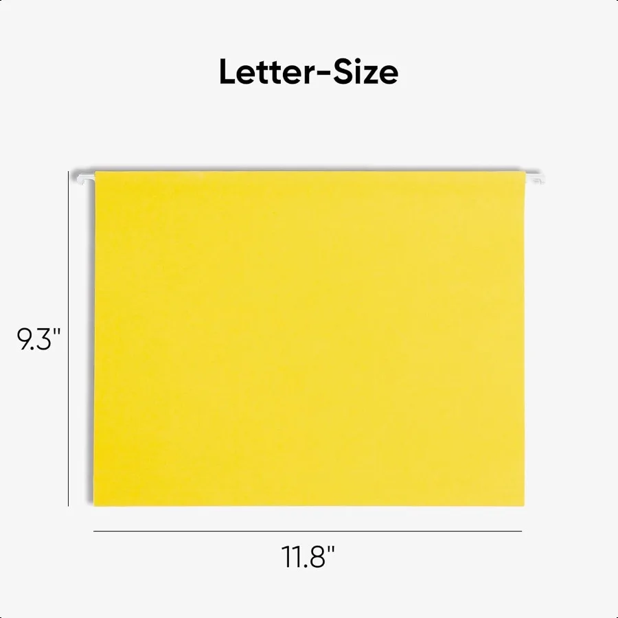 Standard Hanging File Folders 25 Count Assorted Primaries 1 5Cut Adjustable Tabs Letter Size 64059