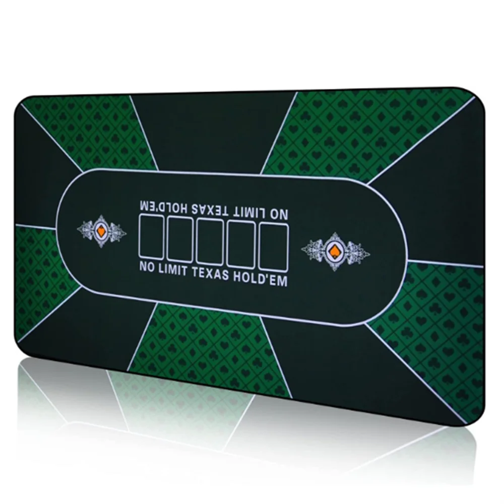 

Thickened Rubber Texas Hold'em Poker Mat Larger-sized Casino Poker Anti-slip Mahjong Game Table Mat for Entertainment Accessory