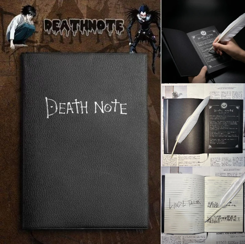 Accessoires d'anime Death Note : Carnet, Plume, Accessoire de cosplay, Articles de fête, Papeterie d'animation, Cadeau, Jouets créatifs et amusants