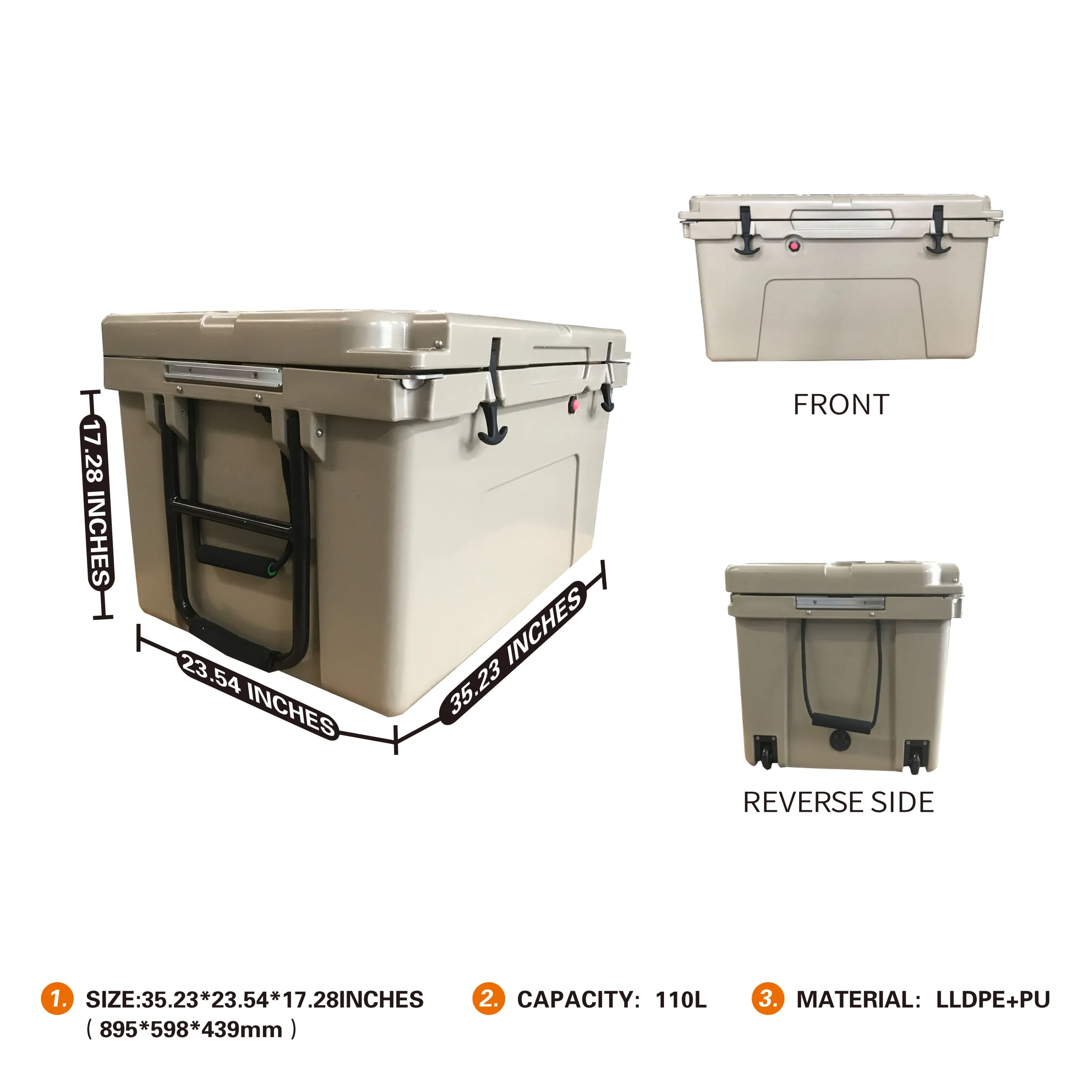 110L  120QT  itoo lldpe hard camping coolers coolest ice cooler box