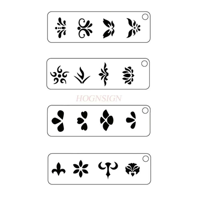 4PCS Eyebrow patches, seal hollow templates Hanfu makeup stage makeup face patches makeup painted forehead