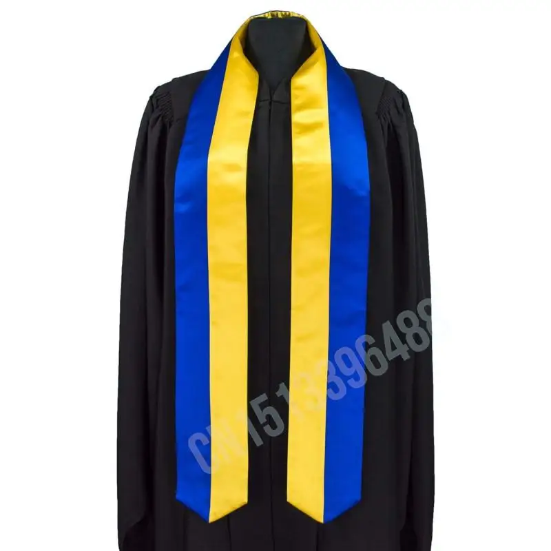 Ukraine Flag Scarf Top Print Graduation Sash Stole International Study Abroad Adult Unisex Party Accessory