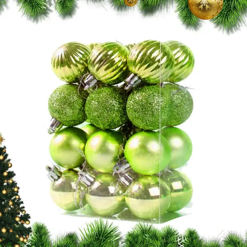 Palline di Natale Decorazioni per albero di zucca 3 cm Decorazioni lucide Arazzi Pendenti con palline Ornamenti infrangibili Set per matrimonio