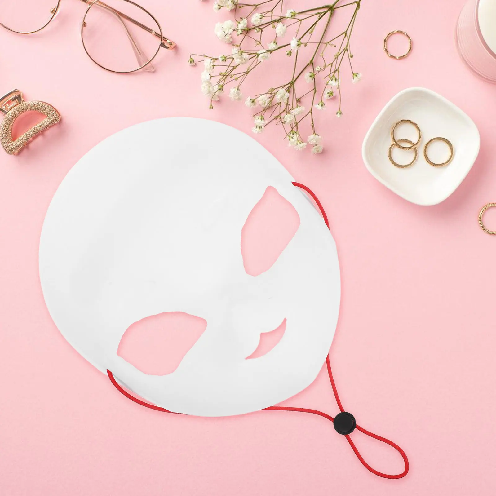 2Pcs Lace Blank White Full Face Masks Paintable DIY Masquerade Carnivals Party Cosplay Costume Masks Hand Painted Mask