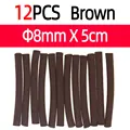 12 piezas marrones de 8 mm