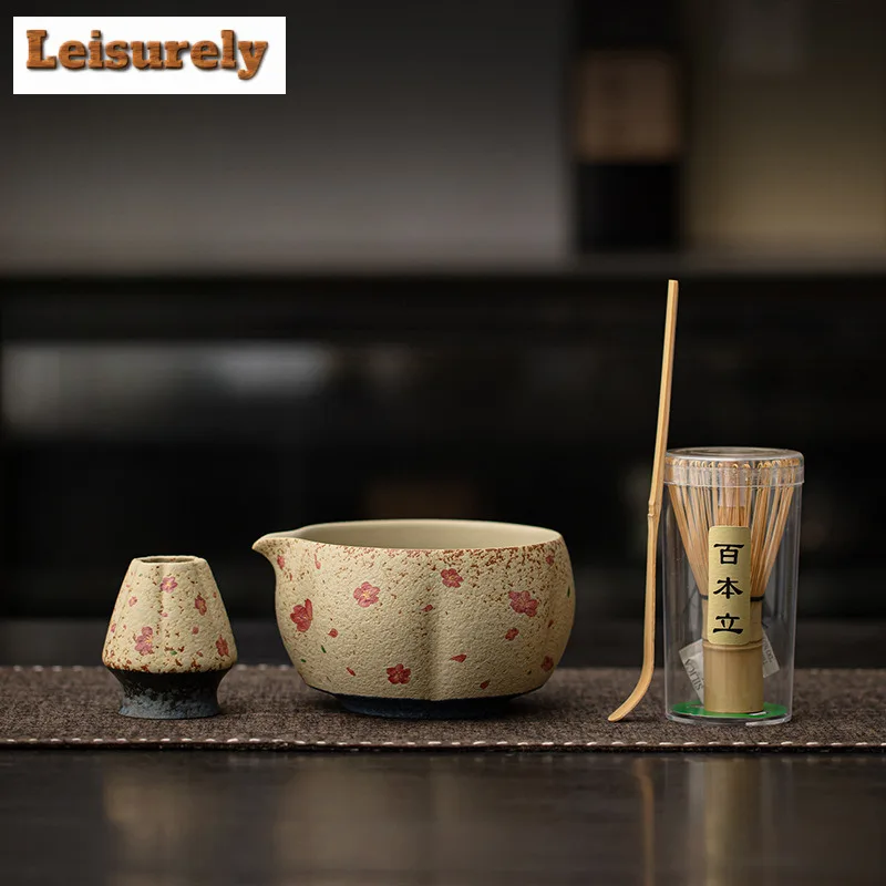 

Firestone Red Tea Set Complete Set Ancient Whisk Batidor Japanese Matcha Set Kit Green Tea Powder Bamboo Tranditional Tea Sets