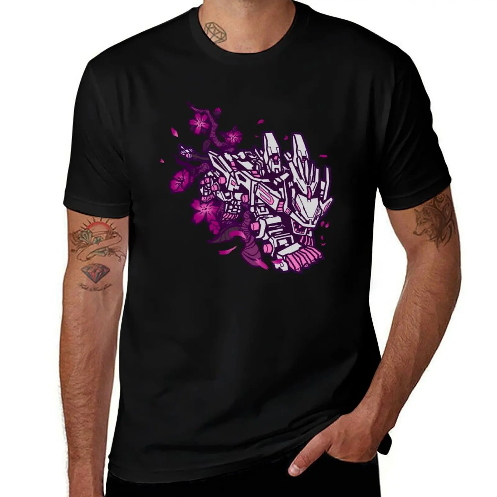 

Cherry Blossom Zoids Liger Zero T-Shirt t shirts cotton 100% mens graphic t shirts T-Shirt