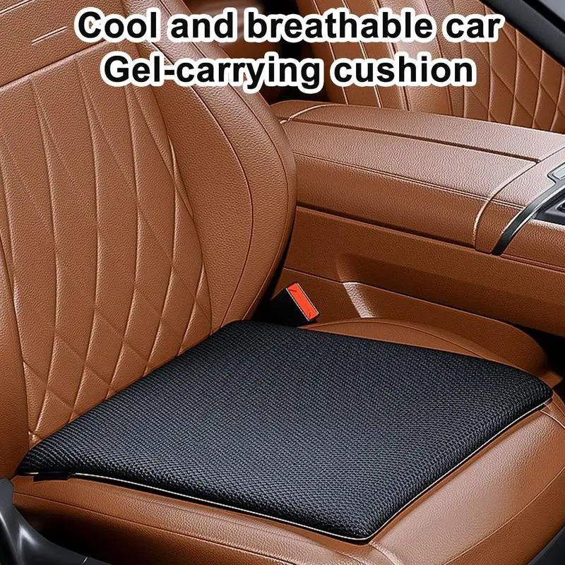 وسادة مقعد جل وسائد جل تبريد لتخفيف الضغط ودعم مسامي مريح وغير قابل للانزلاق وسادة طويلة للجلوس في السيارة