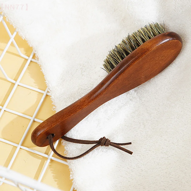Natural Boar Bristle Beard Brush Barber Retro Oil Head Comb Men's Shaving Moustache Brushes Barber Cleaning Tools