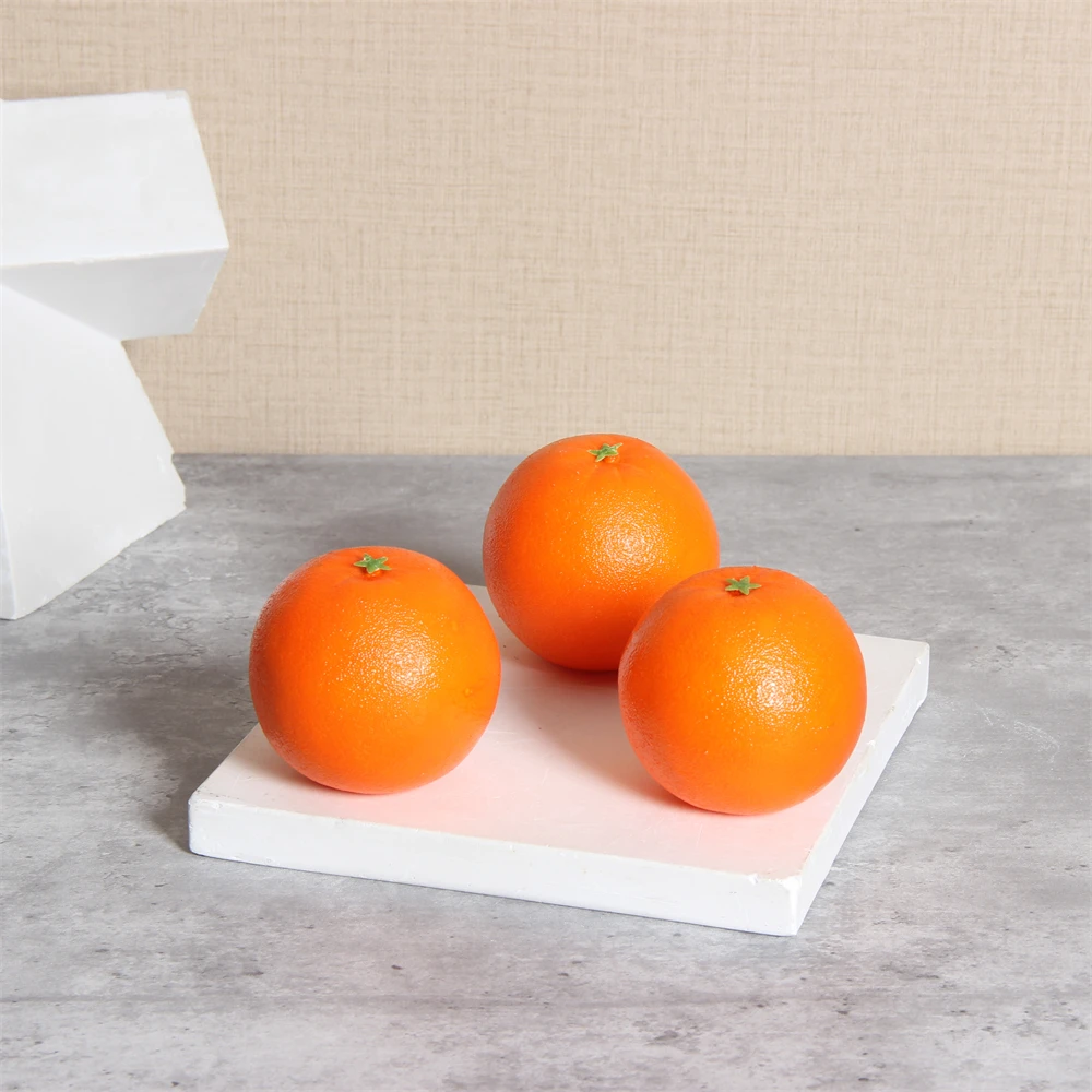 6-teilig, Simulationsorangen, künstliche orangefarbene Modelle, gefälschte Früchte, Heimtextilien, Restaurant-Obsttablett, Dekoration, Fotografie – Detail 8