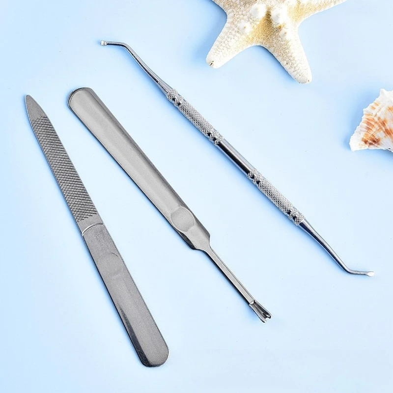 プロの爪やすり、巻き爪用ステンレス鋼足病学ツール、多機能ペディキュアセット、角質除去フットケアツール