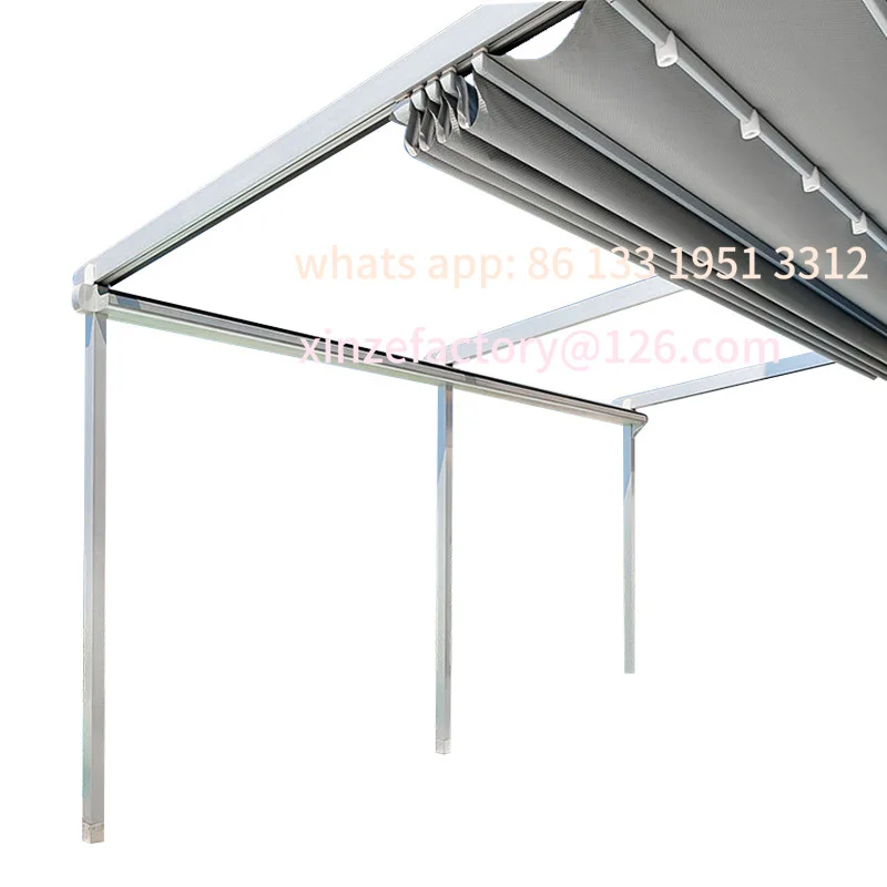 

Outdoor leisure folding rainproof canopy canopy villa electric sunshade canopy awning