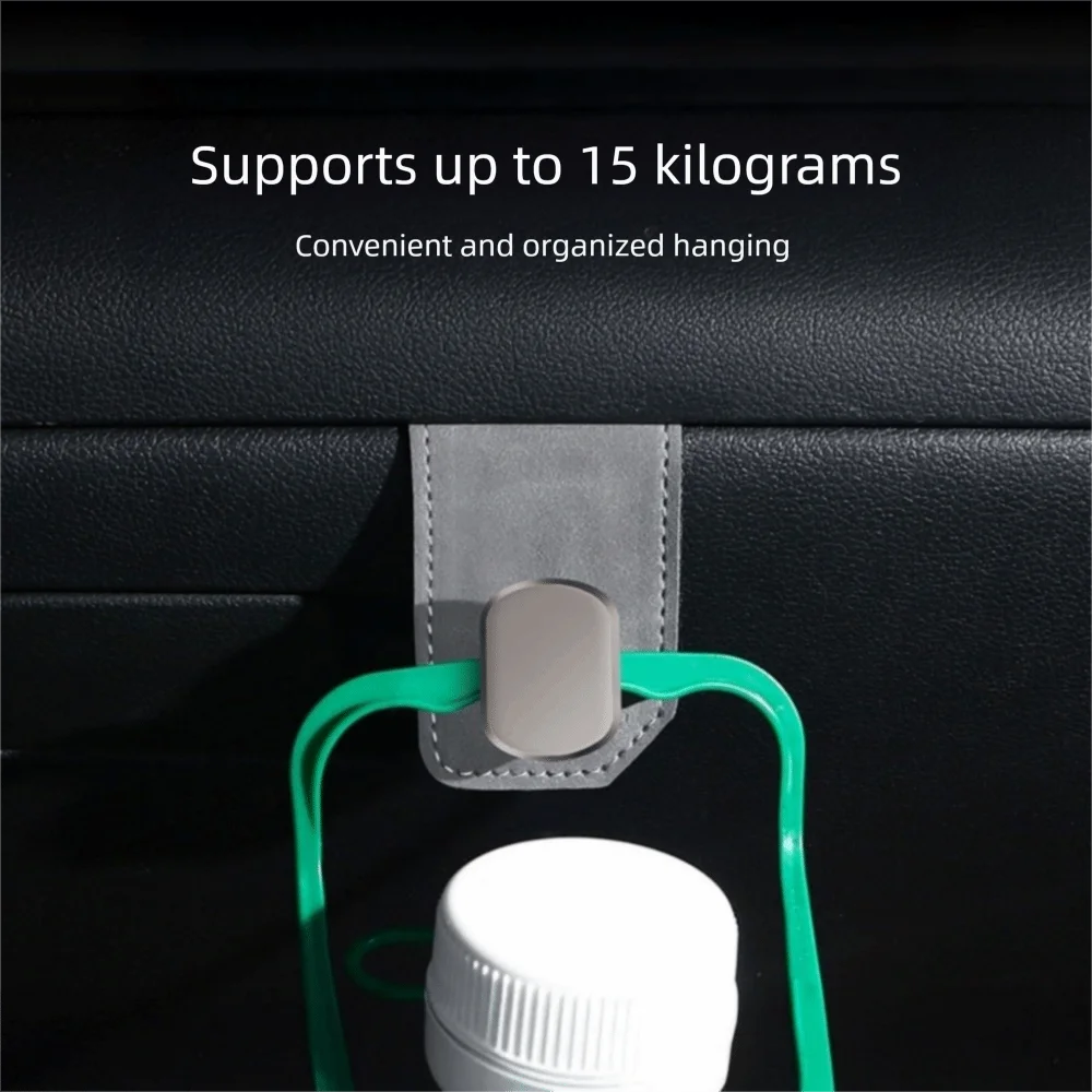 Multifunctional Metal Car Seat Hook Suede 15KG Large-Bearing Hanging Bag Hook Car Handbag Holder Co-Pilot Storage Box