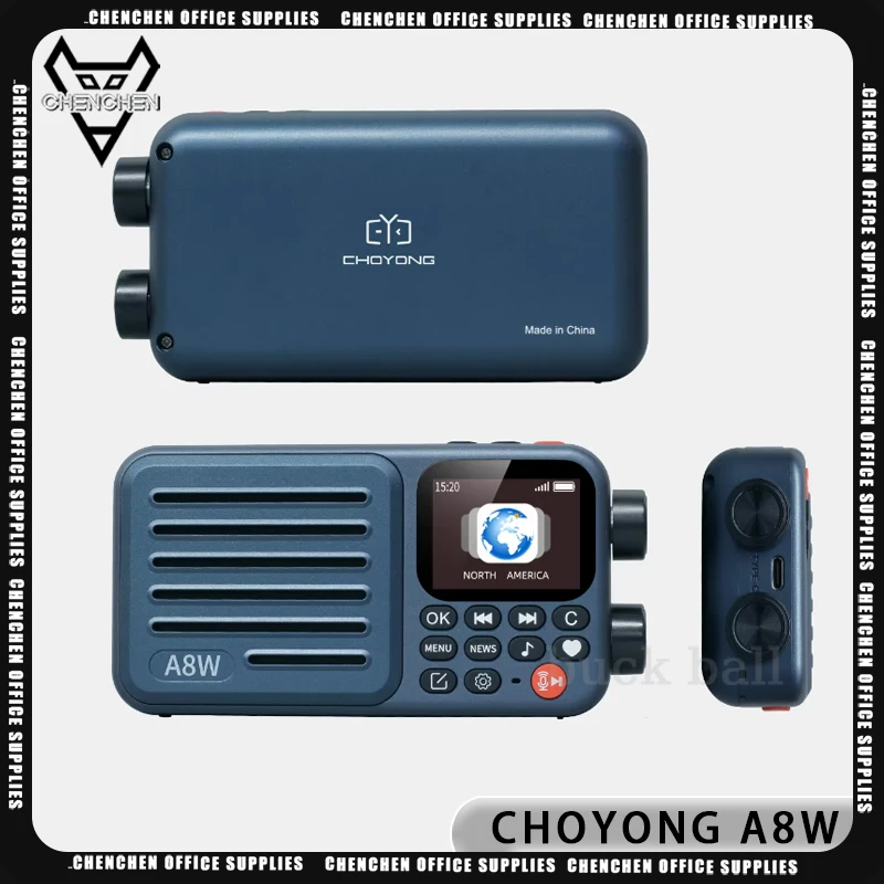 CHOYONG A8W Portable Internet Radio Single Band Radio Multi-Scene Voice Control Radios 4G&Wi-Fi Connection Speaker Custom Gifts