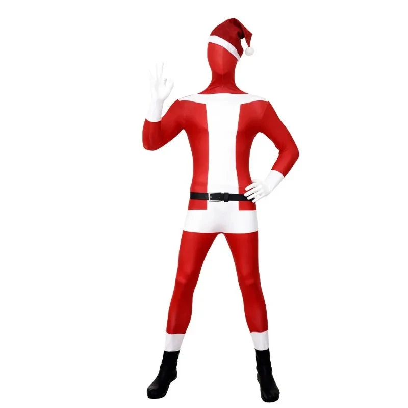

ob 2025 Santa Claus Cosplay Costume for Adults | Unisex Christmas Performance Outfit with Hat & Beard, Holiday Show Dress 158gj