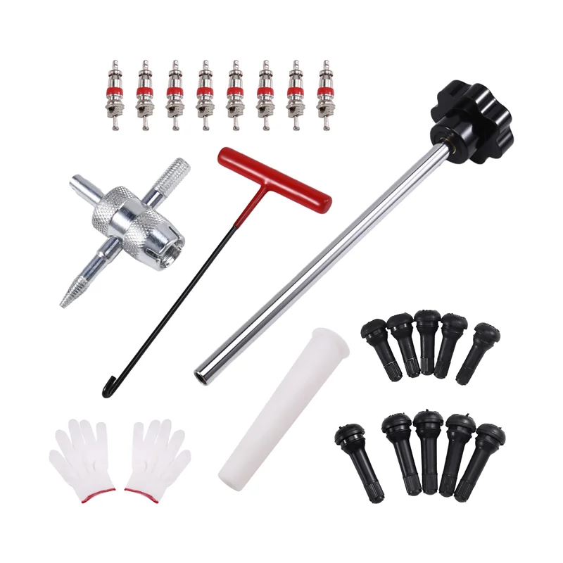 

Quick Change Tire Valve Tool Kit Valve Stem Tire Valve Stem For TR413 Valve Replacement And Installation Tool Kit
