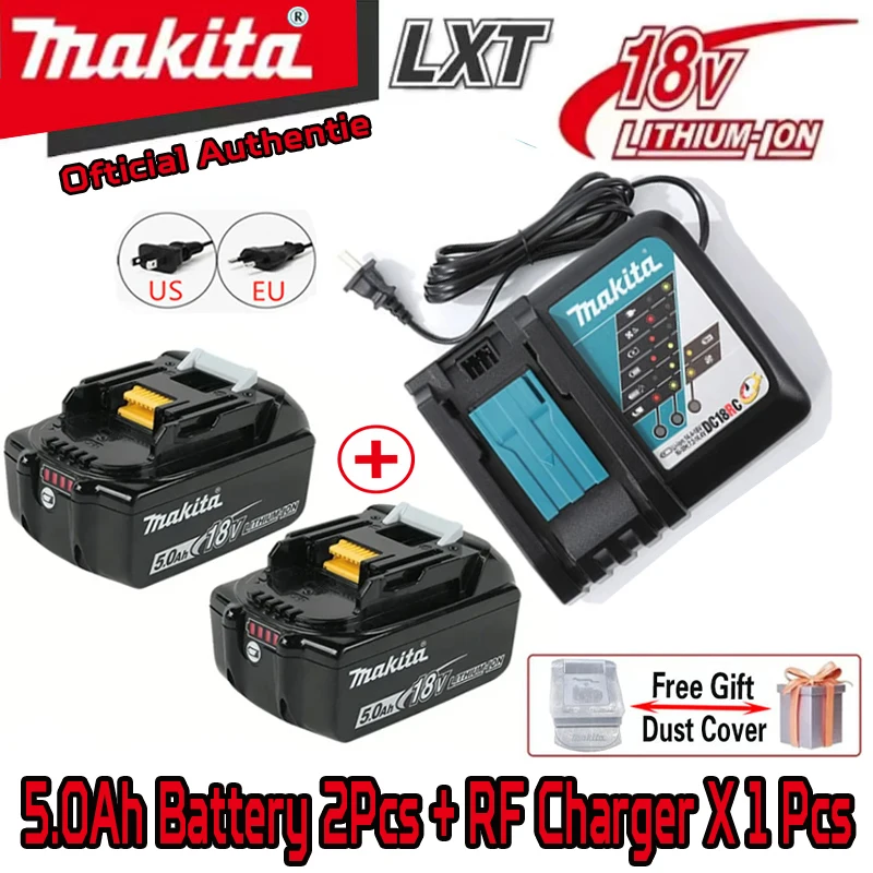 DDF485 Original Makita 6Ah/5Ah/3Ah for Makita 18V Battery BL1830B BL1850B BL1850 BL1840 BL1860BL1815 Replacement Lithium Battery