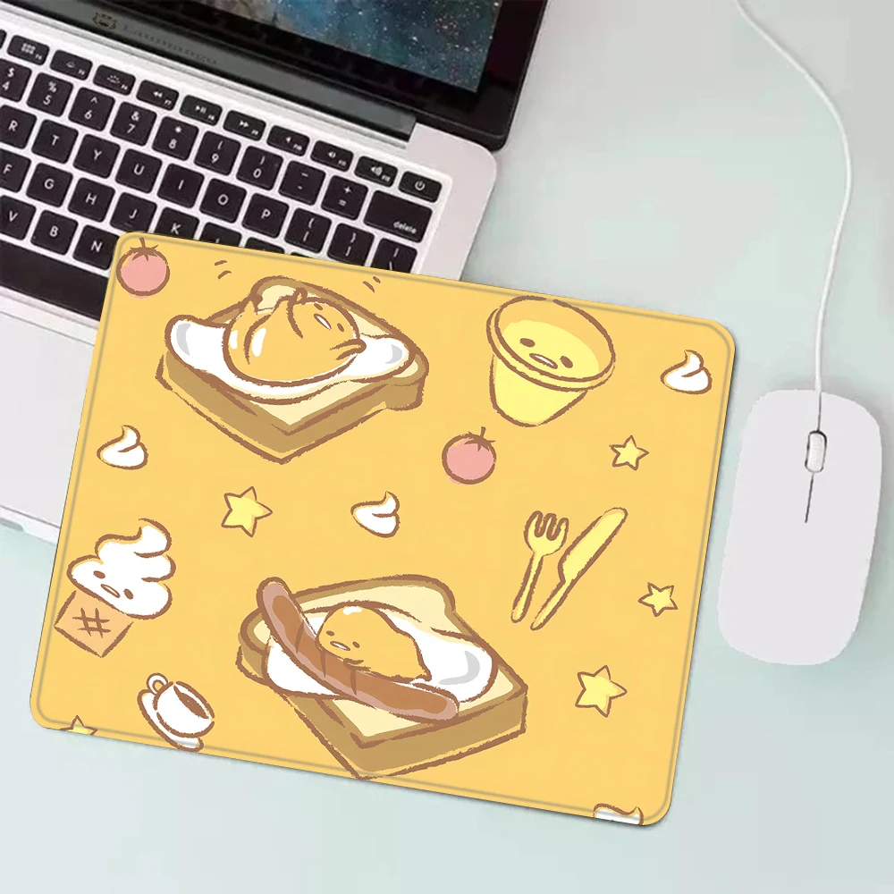 Kawaii Yellow Cartoon G-Gudetama Gaming Mouse Pad XS Small Mousepad For PC Gamer Desktop Decoration Office Mouse Mat Deskmat Rug