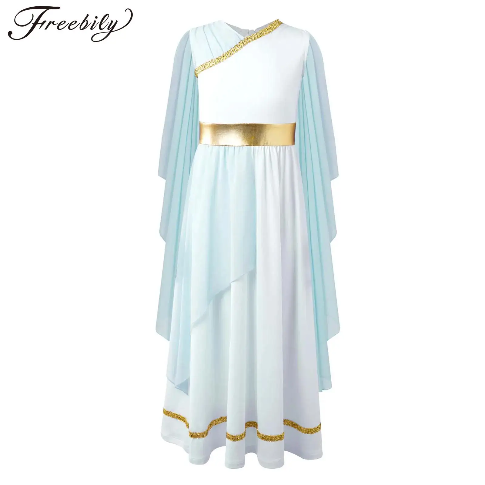 Kids Greek God Costume Girls Roman Grecian Toga Dress Halloween Carnival Christmas Costumes Queen Princess Dress