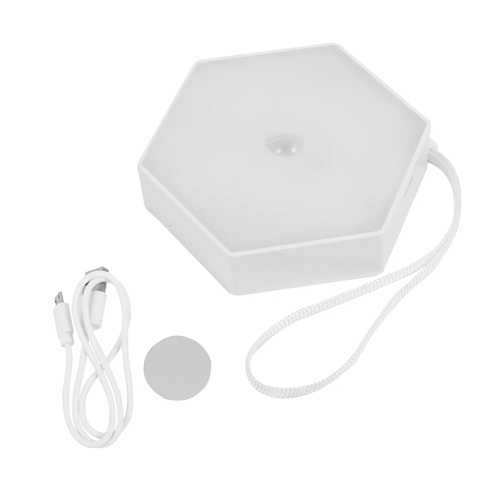 

Rechargeable Hexagonal Decor Lamp Intelligent Control Small Size 2 Modes Normal Induction 600mAh Safe Practical Night