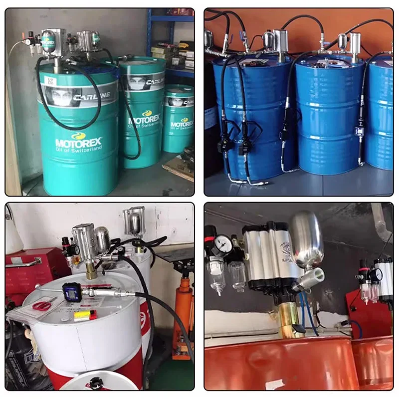 208L Barrel Pneumatic Oil Pump Quantitative Dispensing Gun Engine Gear Oil Refilling Filler Gun