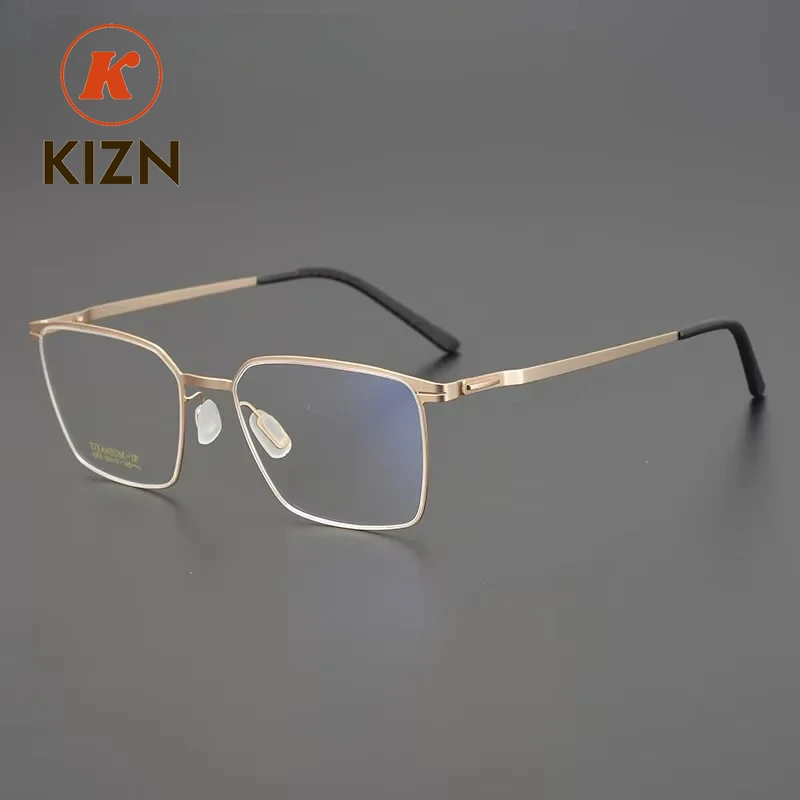 

KIZN 140 мм мужские супер качественные очки из чистого титана, гибкие тонкие легкие оптические очки, оправа для мужских очков по рецепту Spec