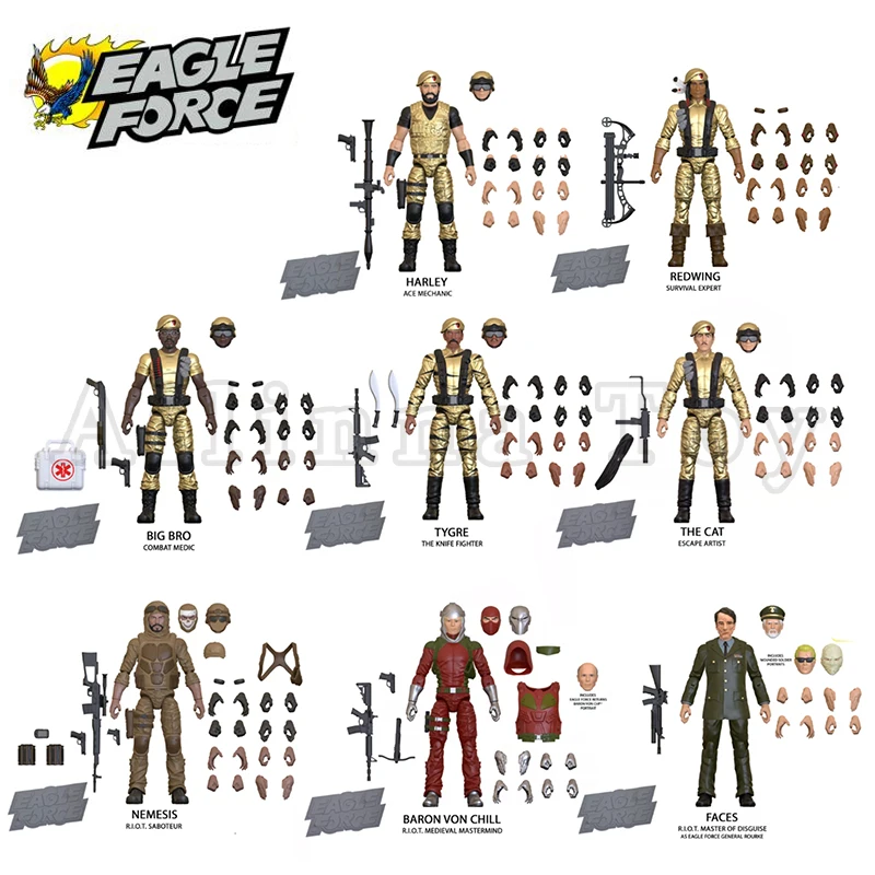 

Eagle Force 1/18 4inches Action Figure 40th Anniversary Wave 3 Figures Anime Collection Model For Gift Free Shipping