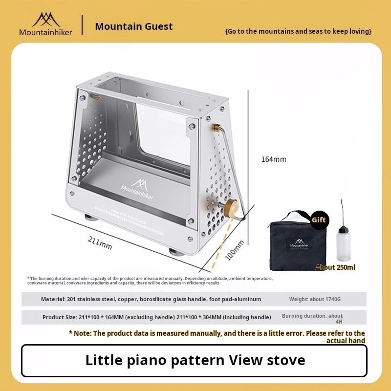 

Portable Stainless Steel Fire Pit, Lightweight Folding Wood Stove for Outdoor Camping, Backpacking, Hiking, Bonfire & BBQ