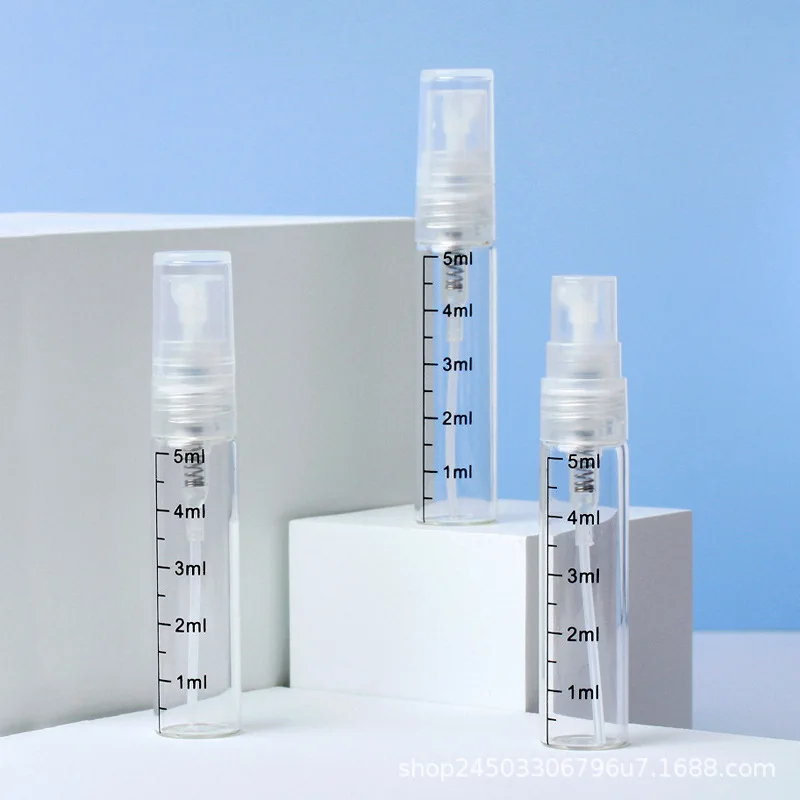 5pcs 3/5/10ml Top Quality Perfume Bottle Travel Tool Mini Metal Glass Portable Refillable Spray Aluminum Atomizer Empty Cosmetic