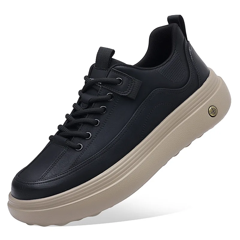 

Autumn New Outdoor Leisure Sports Shoes for Men Breathable Soft Sole Retro Board Shoes Male Fashion Casual Leather Sneakers Man