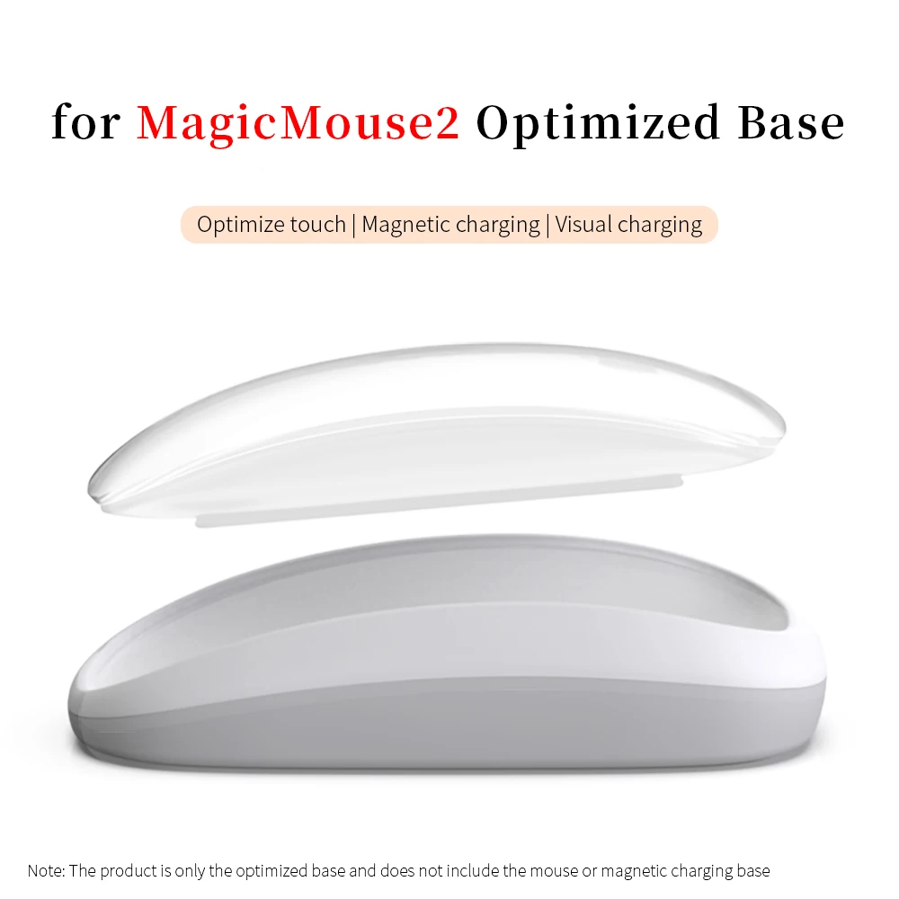 Mouse Optimized Base for Apple Magic Mouse 2 Charging Base Ergonomic Wireless Charging Pad Height Optimization for Tactile Feel