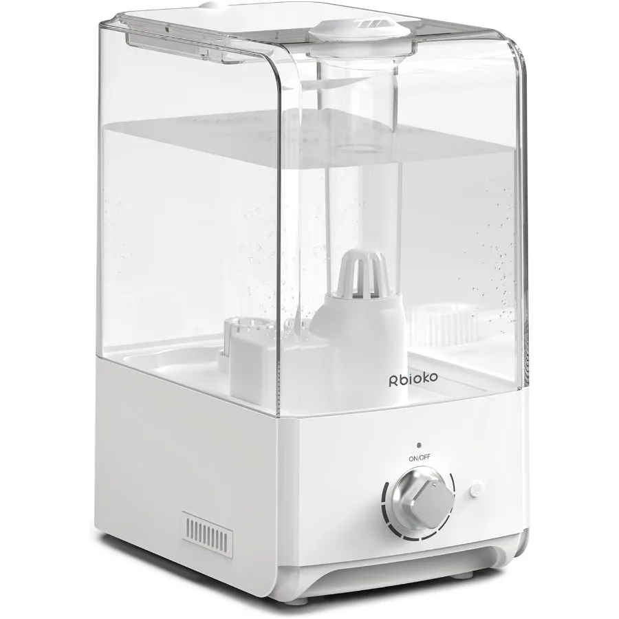 

Humidifiers for Bedroom Large Room Top Fill 6.5L Cool Mist Humidifier with 45H Runtime and 28dB Ultra Quiet Operation Ideal for