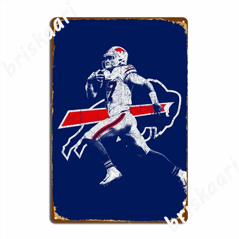 Josh Allen Poster Metal Plaque Club Home Club Bar Garage Decoration Custom Tin Sign Poster