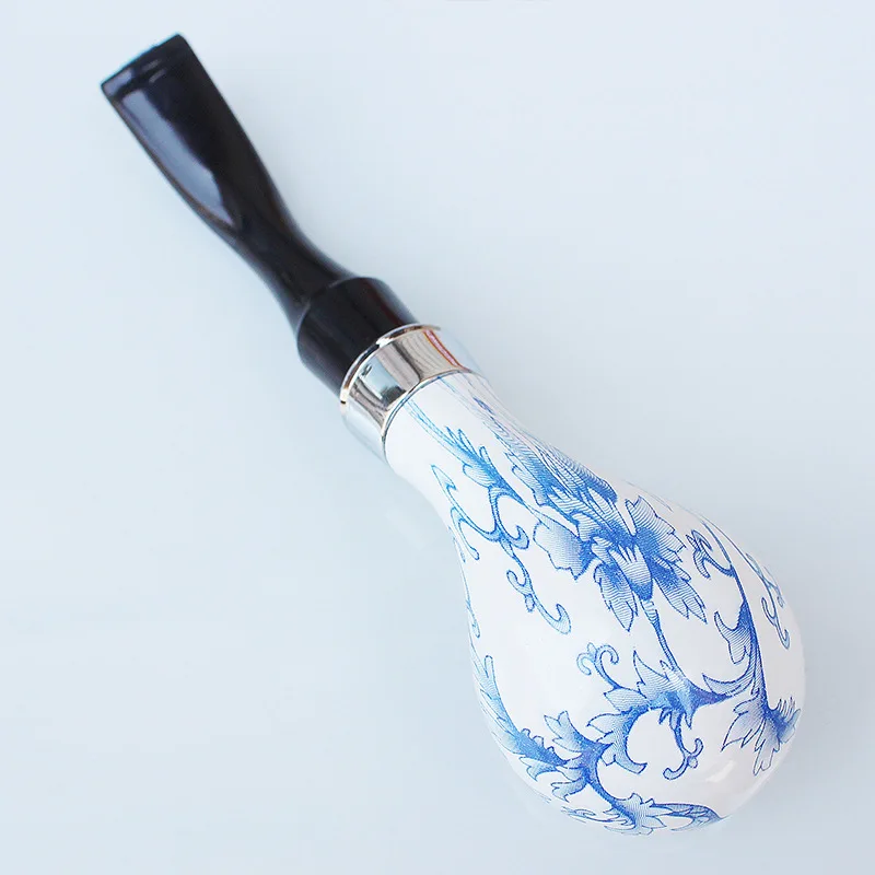 blue and white porcelain Durable Solid Classic Pipe Smoking 107mm High Quality New Design Tobacco Pipe Free Smoke Smoking Acces