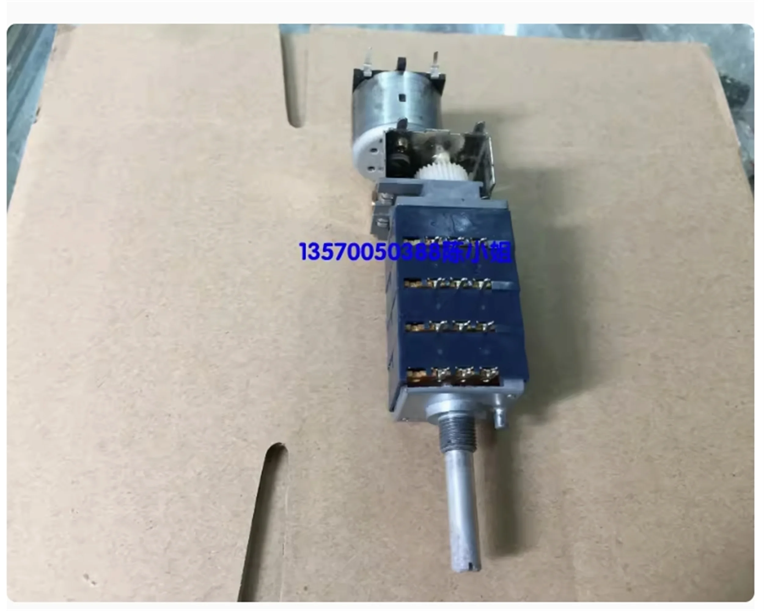 1 piece ALPS Japanese RK27 potentiometer with motor drive, special 100KX4 shaft long wrapped thread, 30MM round oxidation