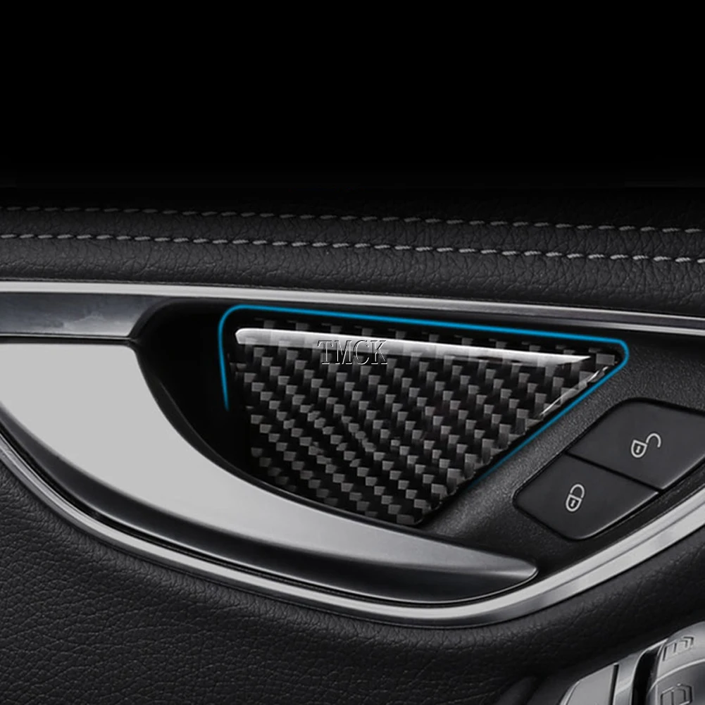 For Mercedes Benz C Class W205 E Class W213 GLC X253 2015-2023 ABS Car Inner Door Handle Bowl Trim Cover Car Styling Accessories