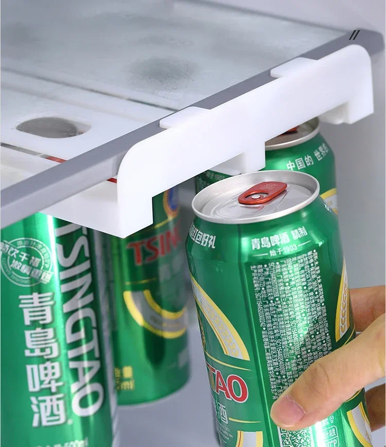 디펜서 캔 맥주 소다 보관 랙 냉장고 선반 아래 슬라이드, 소다 캔 음료 정리함 용기 냉장고 보관, 1 개