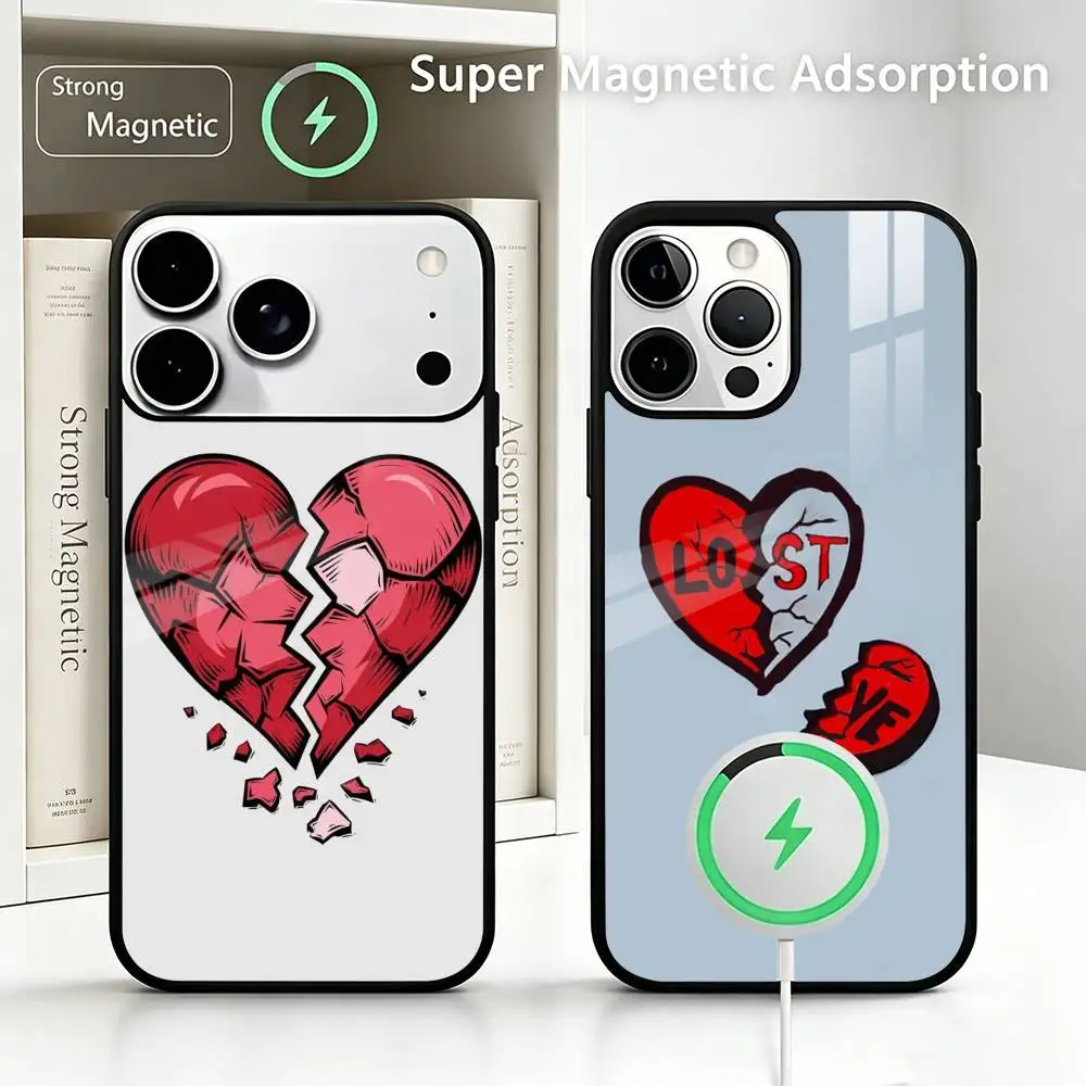 

The feeling of heartbreak-k Phone Case For IPhone17 16 15 14 13 12 11 Pro Max Plus Wireless Charger Cover Funda