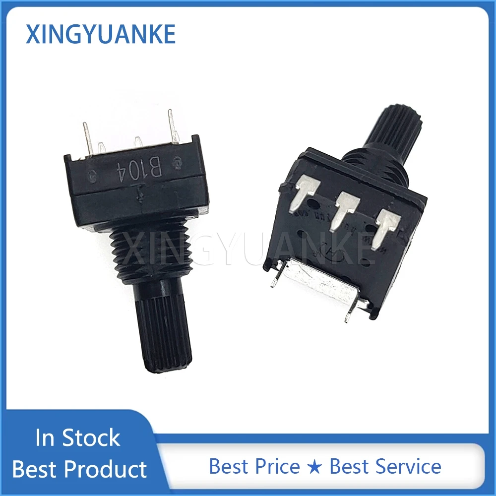 3PCS Carbon Film PC1601-V-B104-M10-P18 B100K B104 Black Original New Welding Machine Potentiometer 5Pin Shaft Length 18MM