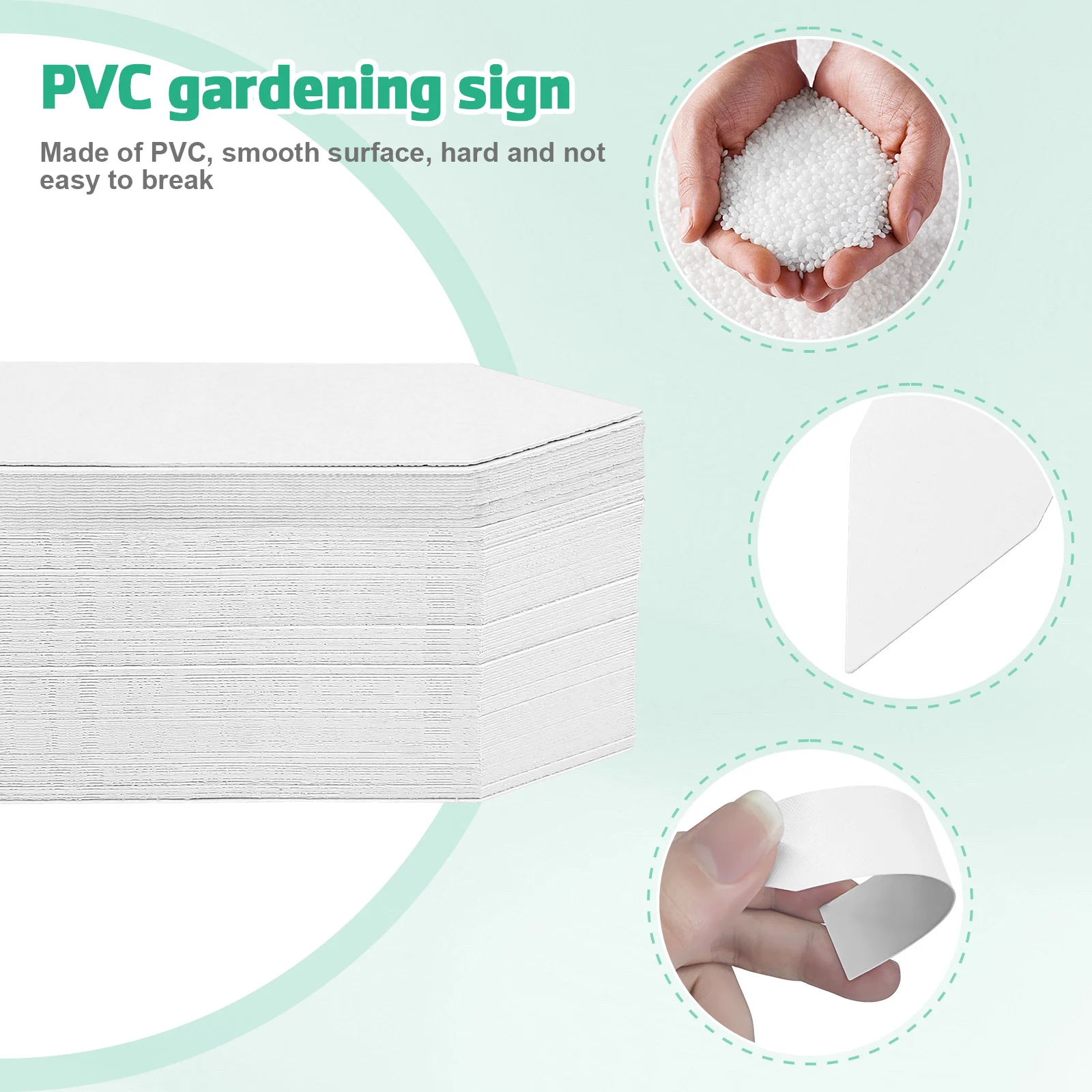 

120 Pcs White PVC Plant Tags Black Marker Writable Surface Durable Reusable Garden Nursery Outdoor Labels Stakes