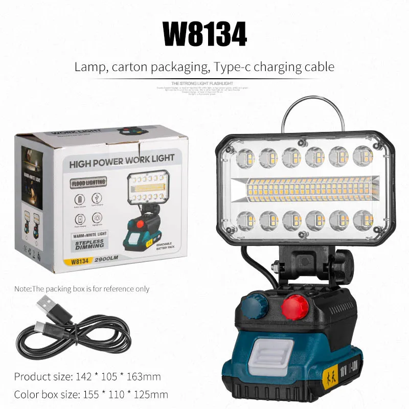 Multifunctional High-Bright Work Lights, Flood Lights, Electric Lights, Multi-Light Beads, Maintenance Lights Without Batteries