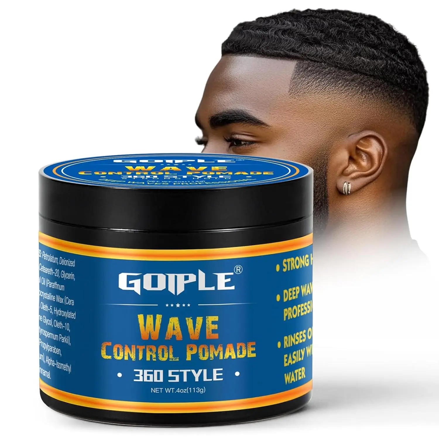 360 Wave Style Kit Wave Pomade Shea Moisture, Defining, Training 360 Wave Grease Deep wave wax for Men