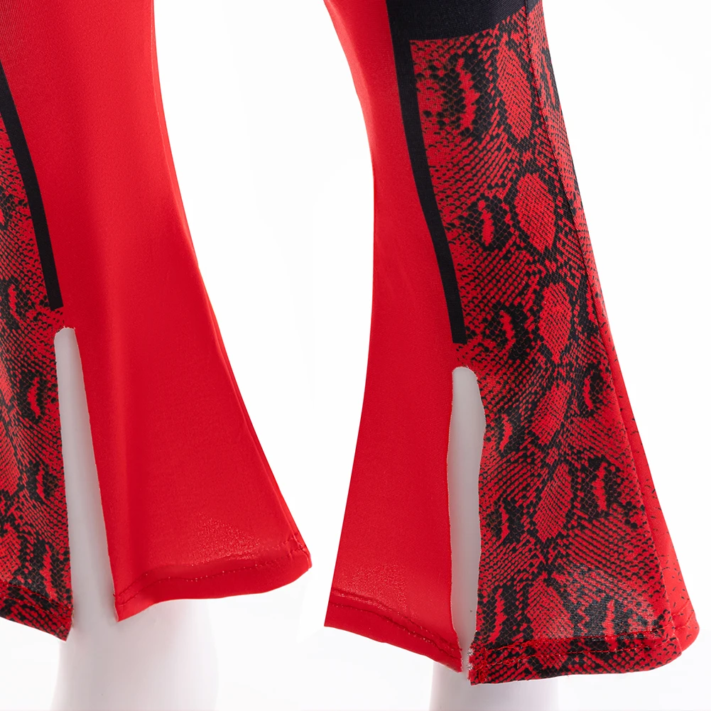 여아용 새로운 스타일 소녀 라이즈 레드 복장 코스튬, 키즈 코트 재킷 바지 디럭스 세트, 장갑 가발, 카니발 부활절 2025 영화