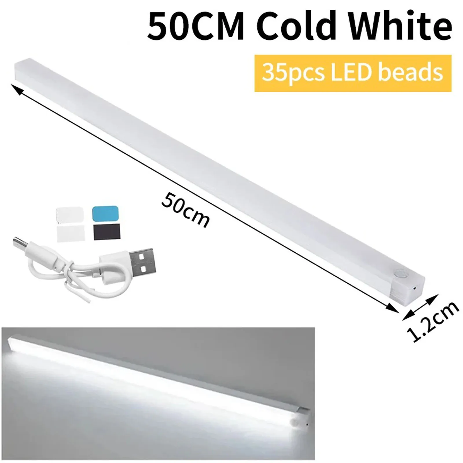 LED Motion Sensor Cabinet Light USB Rechargeable Induction Night Light Wireless Portable Detector Lamp Kitchen Staircase Backlig